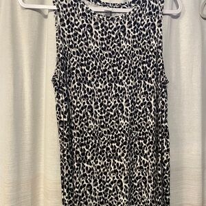 Old Navy Black & White Leopard Print Tank